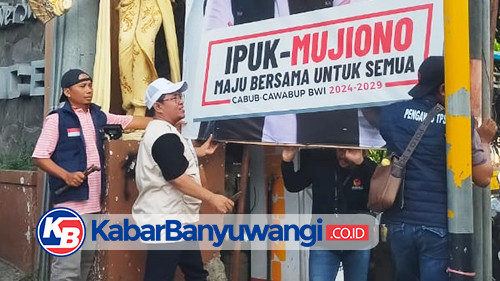 Masa Tenang Pilkada 2024, APK di Banyuwangi Mulai Dibersihkan