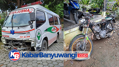 Tabrakan Mobil Ambulance Bawa Jenazah dan Pemotor, Satu Orang Tewas