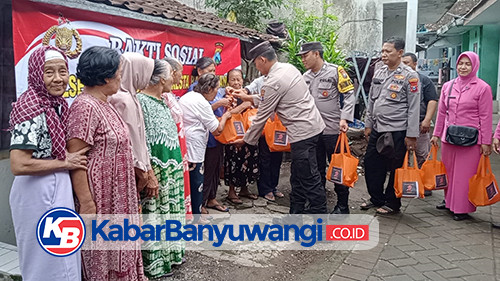 Sambut Hari Bhayangkara ke-79 Polresta Banyuwangi Salurkan 1.500 Paket Sembako