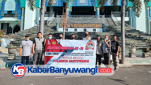 Polisi Banyuwangi Bersih-Bersih Tempat Ibadah Masjid, Gereja, Pura dan Klenteng