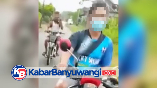 Viral, Pemotor di Banyuwangi Berkendara Diduga Sambil Onani