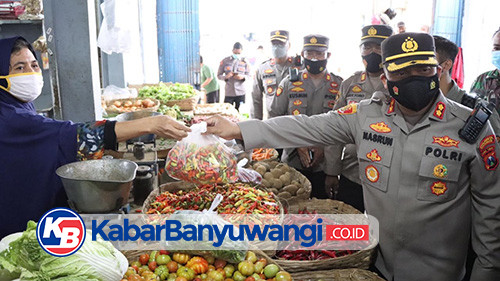 Polresta Banyuwangi Sidak Pasar Induk Cek Ketersediaan dan Harga Sembako Hadapi Nataru