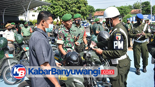 Kendaraan Pribadi dan Dinas Anggota Kodim 0825 Banyuwangi Diperiksa