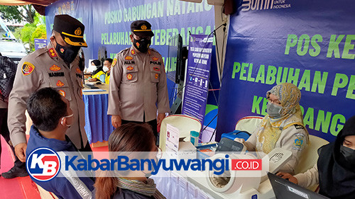 Kapolresta Banyuwangi Tinjau Kesiapan Pos Layanan Kesehatan di Pelabuhan Ketapang