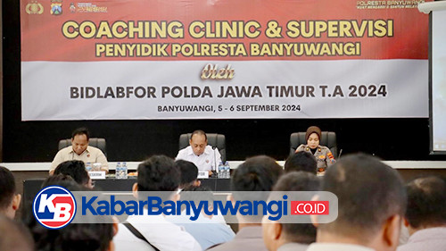 Tingkatkan Kualitas Pelayanan Kepolisian, Polresta Banyuwangi Gelar Coaching Clinic 