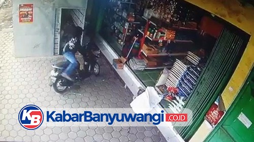 Aksi Pencurian Motor Scoopy di Cluring Terekam CCTV, Polisi Buru Pelaku