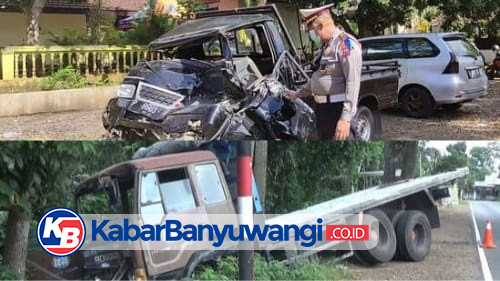 Mobil Pick Up dan Dua Truk Terlibat Kecelakaan Beruntun, Tiga Orang Terluka