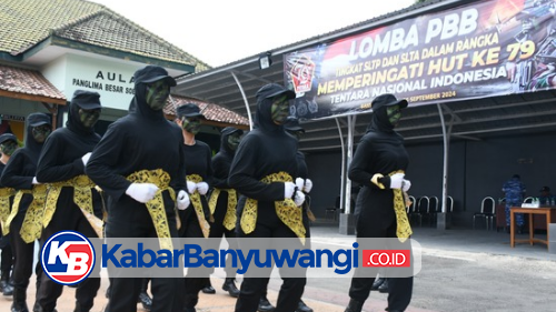 Sambut HUT ke-79 TNI, Tiga Mantra di Banyuwangi Gelar Lomba PBB Diikuti Pelajar