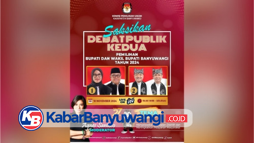 Debat Kedua Pilkada Banyuwangi 2024 Digelar Nanti Malam, Yuk Nonton!