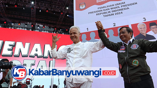 Ganjar-Mahfud Janji Beri Kemudahan untuk UMKM saat Kampanye Akbar di Banyuwangi