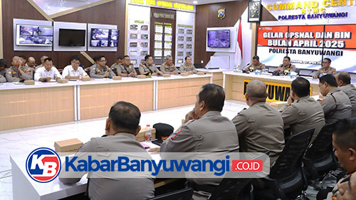 Polresta Banyuwangi Gelar Rapat Opsnal dan Pembinaan, Evaluasi Kinerja Satuan