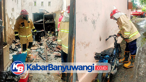 Dapur Rumah Warga Banyuwangi Terbakar Saat Masak untuk Acara Tahlilan, Satu Motor Hangus 