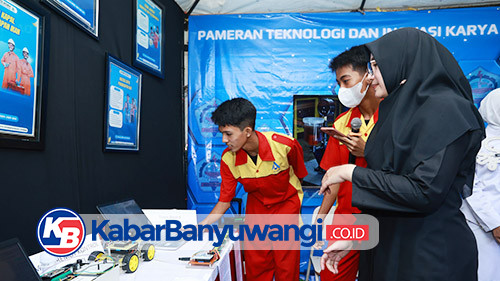 Berbagai Karya Inovasi Teknolongi Karya Pelajar Banyuwangi Tampil di Peringatan Hardiknas