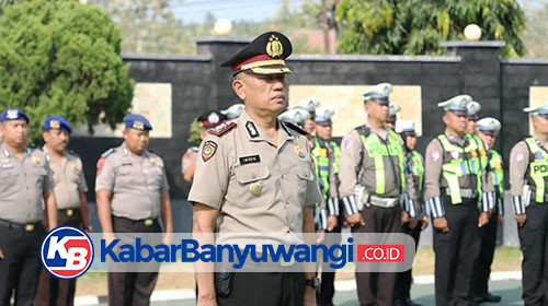 Wakapolresta Banyuwangi Pimpin Upacara Kenaikan Pangkat AKBP Imron