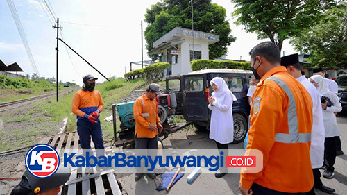 Jelang Lebaran, Pemkab Banyuwangi Tambah Penjaga Jalur Kereta Api Tak Berpalang Pintu 