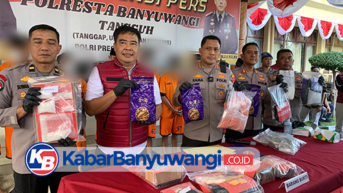 Polresta Banyuwangi Bongkar Jaringan Peredaran Narkoba, 10 Pelaku Diamankan 2 Terancam Hukuman Mati
