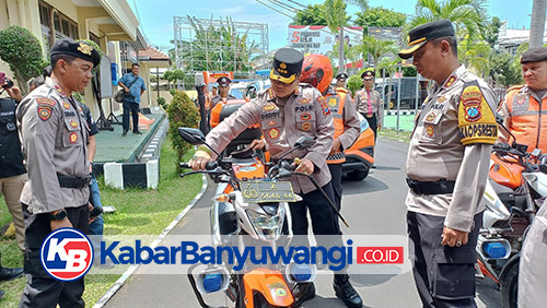 Personel Satpamobvit Polresta Banyuwangi Siap Amankan Libur Lebaran 2023