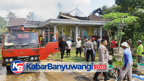 Diduga Korsleting Listrik, Rumah Seniman di Banyuwangi Ludes Terbakar, Kerugian Ratusan Juta