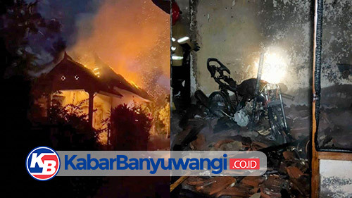 Rumah di Blimbingsari Banyuwangi Ludes Dilalap Si Jago Merah, Kerugian Capai Rp300 Juta
