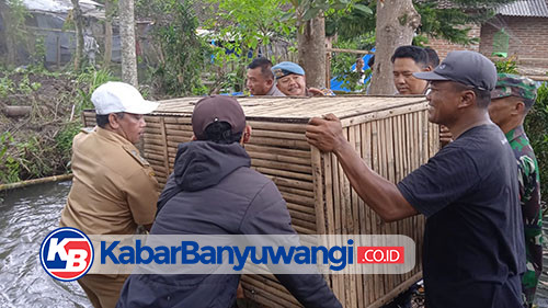 Program Ketahanan Pangan, Polresta Banyuwangi Polsek Singojuruh Bantu Keramba untuk Budidaya Ikan