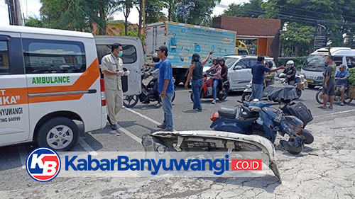 Kecelakaan Beruntun Tiga Kendaraan di Jalan Raya Banyuwangi - Jember, Satu Orang Luka-luka