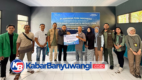 InJourney Airport Berdaya UMK, Bandara Banyuwangi Beri Bantuan Mesin Irat Bambu untuk Pengrajin Besek di Srono