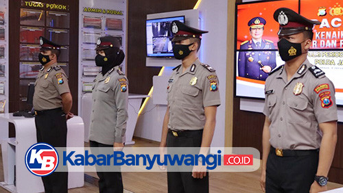 Awal Tahun 2022, Sebanyak 128 Anggota Polresta Banyuwangi Naik Pangkat