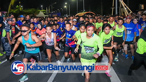 Disambut Antusias Warga, Ratusan Pelari Terkesan Event Perdana "Banyuwangi Night Run"