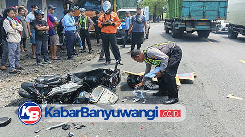 Dua Pelajar Terlibat Kecelakaan di Jalan Raya Rogojampi, Satu Tewas Terlindas Truk Gandeng