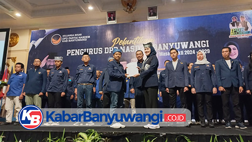 Pelantikan Pengurus Baru, DPD NasDem Banyuwangi Deklarasi Pemenangan Ipuk-Mujiono