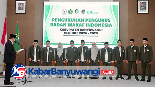 Hadiri Pengukuhan Pengurus Badan Wakaf Banyuwangi, Wabup Dorong Pengelolaan Lebih Produktif