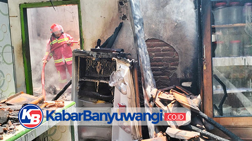 Rumah di Parijatah Kulon Banyuwangi Dilalap Api, Pemilik Alami Luka Bakar