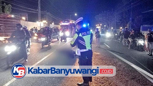 Gagal Nyalip dan Oleng di Jalan Raya Banyuwangi-Jember, Pemotor Tewas Tertabrak Kendaraan Tak Dikenal