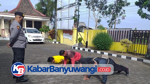 Melanggar Prokes, Aparat Tindak Tegas Puluhan Remaja dengan Push Up 