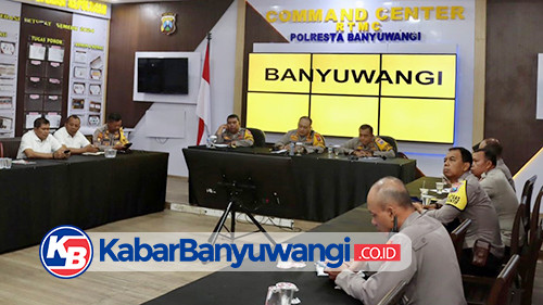 Polresta Banyuwangi Hadiri Latpraops dan Rakor Pengamanan Operasi Puri Agung II 2024 Melalui Daring