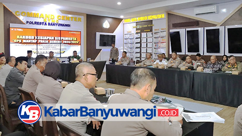 Polresta Banyuwangi Gelar Rakor Sispamkota, Jelang Pilkada Serentak 2024