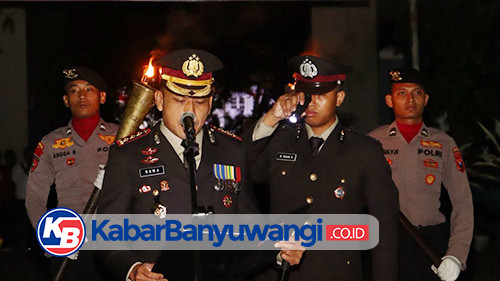 Kapolresta Banyuwangi Pimpin Apel Kehormatan dan Renungan Suci di TMP Patrang Sambut HUT ke-80 RI