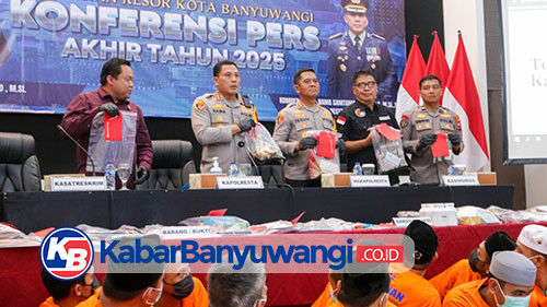 Rilis Akhir Tahun 2025 Polresta Banyuwangi, Kasus Penganiayaan Meningkat