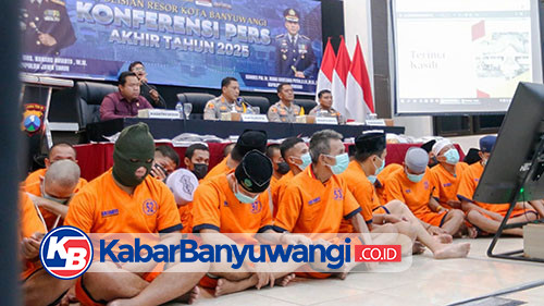 Polresta Banyuwangi Ungkap 158 Kasus Narkoba Selama 2025 Pelakunya Meningkat