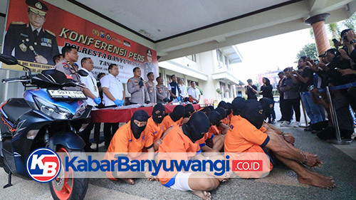 Operasi Pekat Semeru II 2025, Polresta Banyuwangi Amankan 37 Tersangka Pelaku Kejahatan