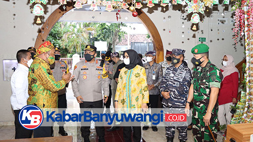 Kapolresta dan Forkopimda Safari Natal, Kunjungi Sejumlah Gereja di Banyuwangi