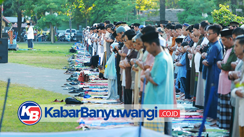 Berlangsung Khidmat, Ribuan Warga Muhammadiyah Salat Idul Adha di Taman Blambangan