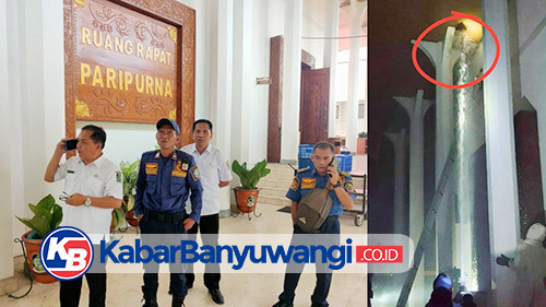 Gedung DPRD Banyuwangi Disatroni Sarang Tawon Vespa, Damkarmat Respons Cepat