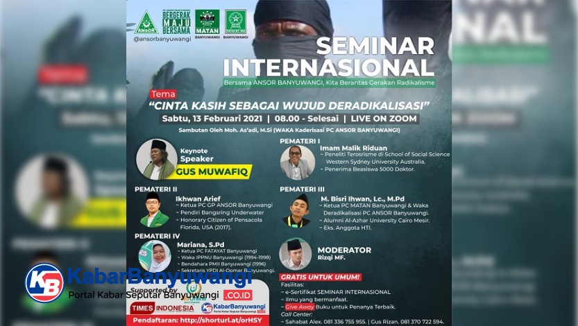 Seminar Internasional Ansor Banyuwangi, Hadirkan Gus Muwafiq