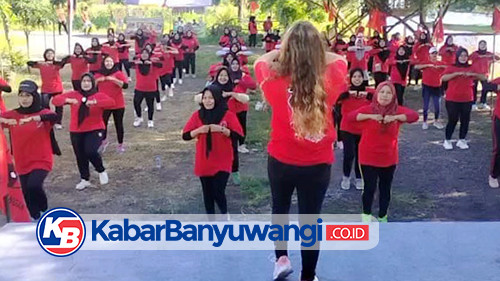 PDIP Banyuwangi Gelar Senam Sicita Bareng Warga Secara Serantak