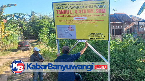 Aset Tanah di Banyuwangi Diduga Berpindah Kepemilikan Tanpa Sepengetahuan Ahli Waris