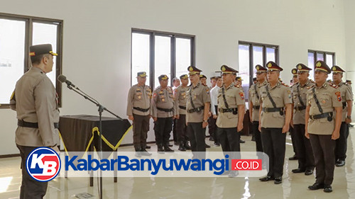 Polresta Banyuwangi Merotasi Sejumlah Kapolsek, Berikut Nama dan Pangkatnya