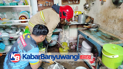 Rumah Warga Sutri Banyuwangi Nyaris Ludes Terbakar Gegara Tabung Gas Bocor