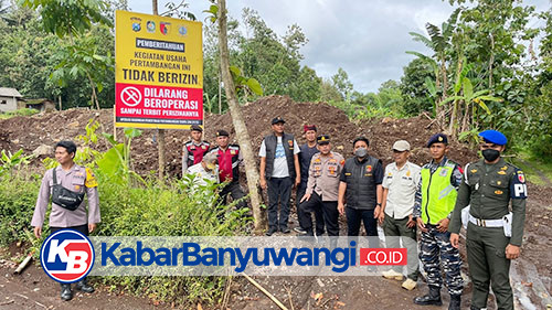 Petugas Gabungan Tertibkan Galian C Ilegal Secara Serentak di Banyuwangi