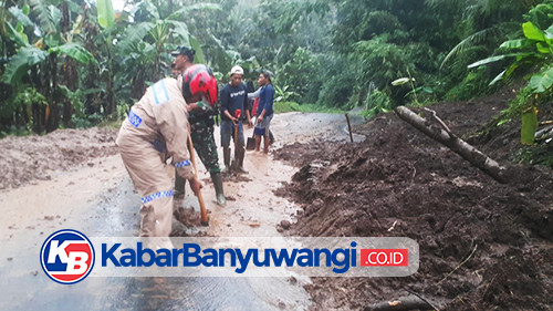 Diguyur Hujan, Tebing Setinggi 5 Meter di Licin Longsor Menutupi Akses Jalan Raya